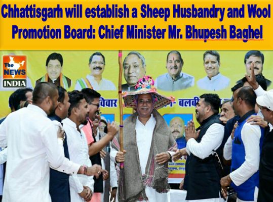 Chhattisgarh will establish a Sheep Husbandry and Wool Promotion Board: Chief Minister Mr. Bhupesh Baghel