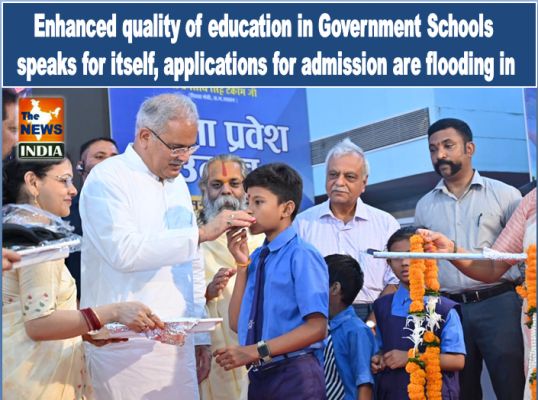 Enhanced quality of education in Government Schools speaks for itself, applications for admission are flooding in
