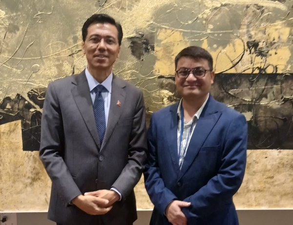 SAARC Journalist Forum President Lama Meets ECOSOC President Thapa at United Nations