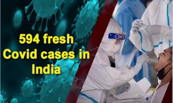  594 fresh Covid cases in India