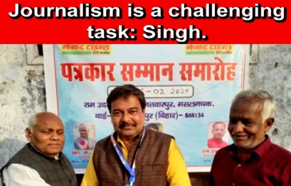  Journalism is a challenging task: Singh.