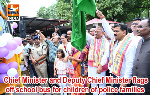  Chief Minister and Deputy Chief Minister flags off school bus for children of police families