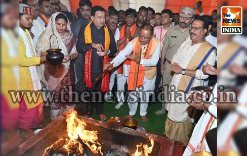 Chief Minister Shri Vishnu Deo Sai Participates in 'Rudra Maha Abhishek'