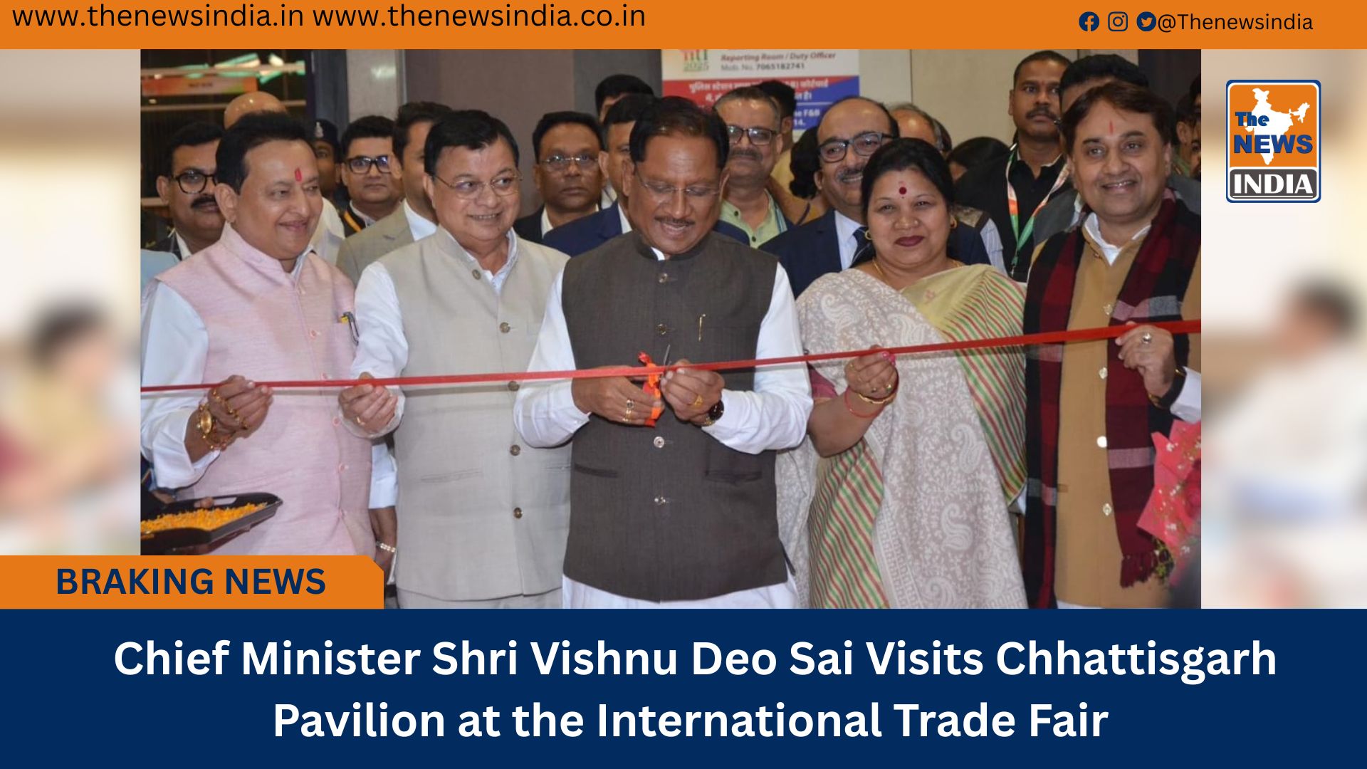  Chief Minister Shri Vishnu Deo Sai Visits Chhattisgarh Pavilion at the International Trade Fair