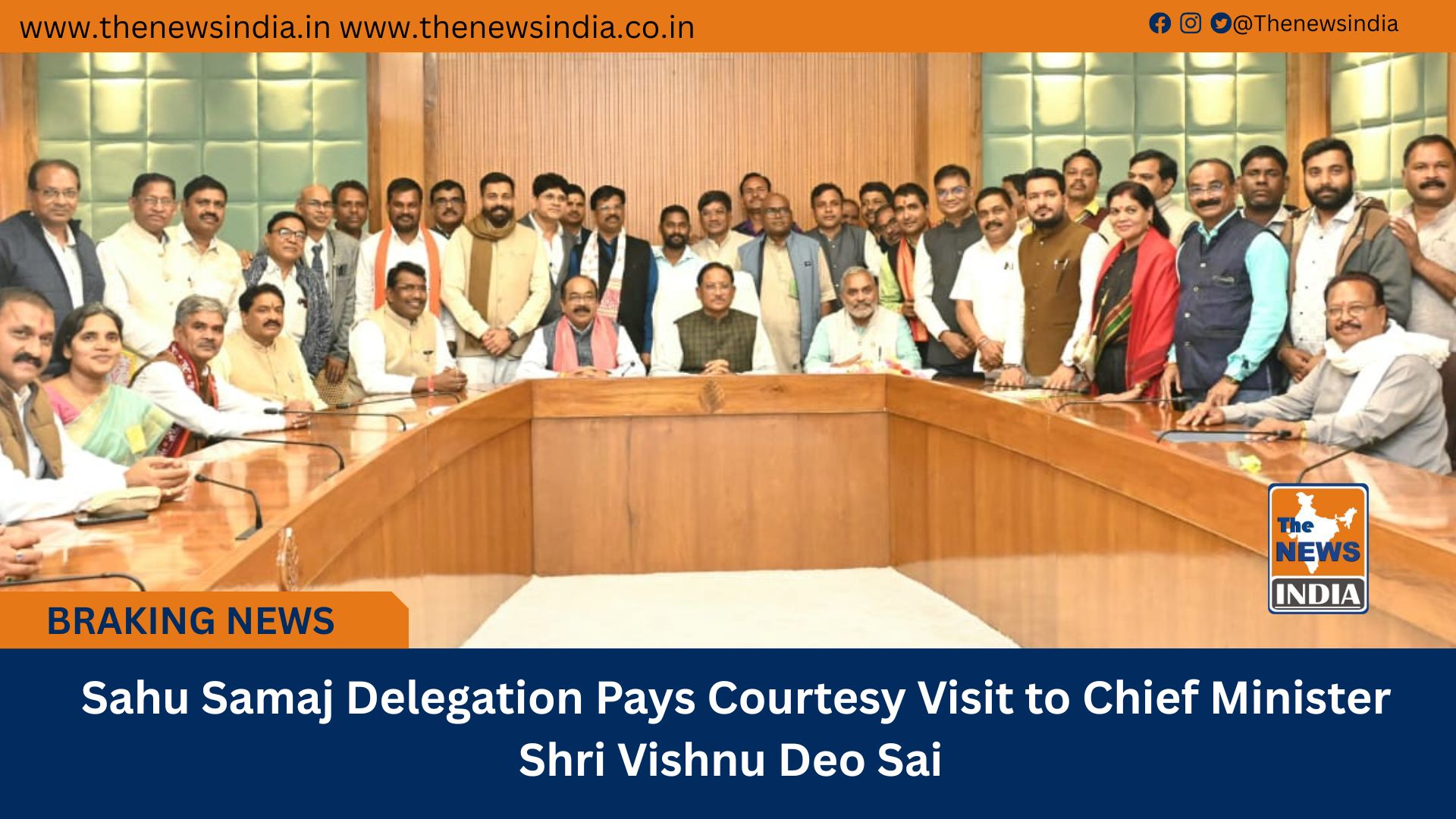  Sahu Samaj Delegation Pays Courtesy Visit to Chief Minister Shri Vishnu Deo Sai