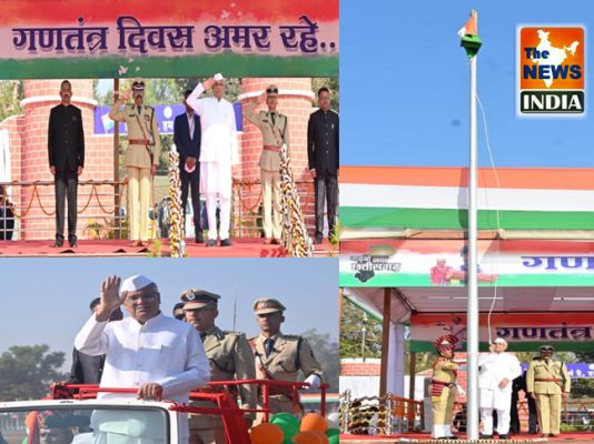 Chief Minister unfurled the national flag at the main function of Republic Day in Jagdalpur*