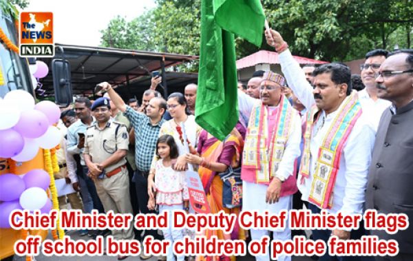  Chief Minister and Deputy Chief Minister flags off school bus for children of police families