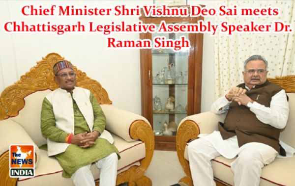  Chief Minister Shri Vishnu Deo Sai meets Chhattisgarh Legislative Assembly Speaker Dr. Raman Singh