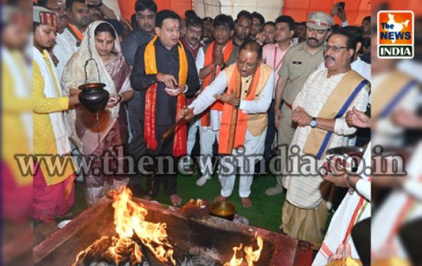 Chief Minister Shri Vishnu Deo Sai Participates in 'Rudra Maha Abhishek'