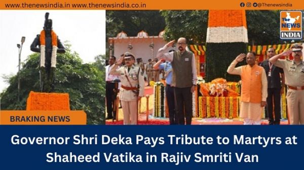  Governor Shri Deka Pays Tribute to Martyrs at Shaheed Vatika in Rajiv Smriti Van