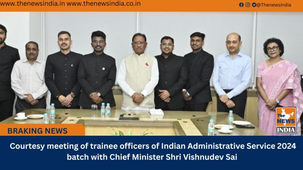 Courtesy meeting of trainee officers of Indian Administrative Service 2024 batch with Chief Minister Shri Vishnudev Sai