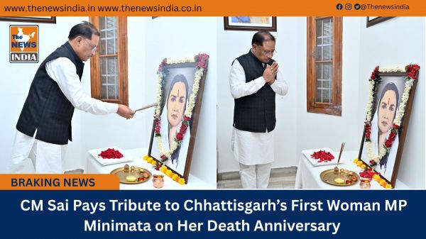  CM Sai Pays Tribute to Chhattisgarh’s First Woman MP Minimata on Her Death Anniversary