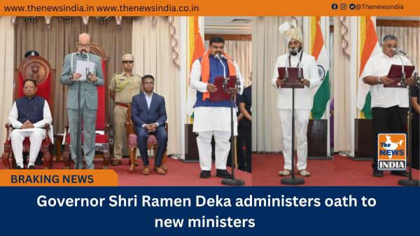  Governor Shri Ramen Deka administers oath to new ministers