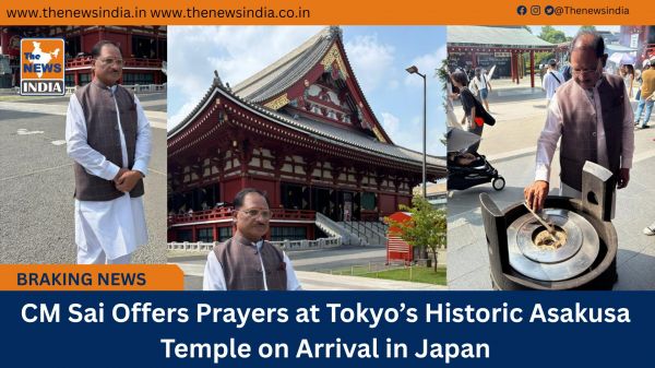 CM Sai Offers Prayers at Tokyo’s Historic Asakusa Temple on Arrival in Japan