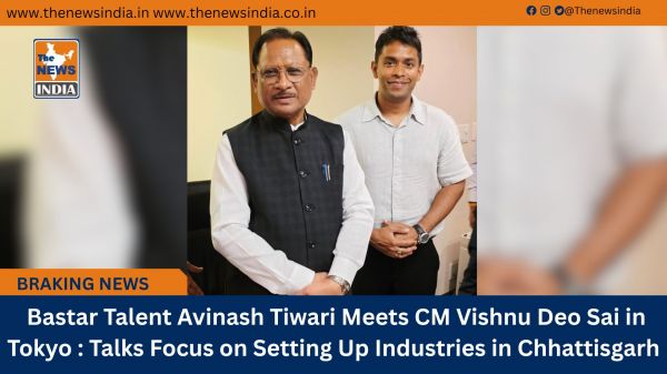  Bastar Talent Avinash Tiwari Meets CM Vishnu Deo Sai in Tokyo : Talks Focus on Setting Up Industries in Chhattisgarh